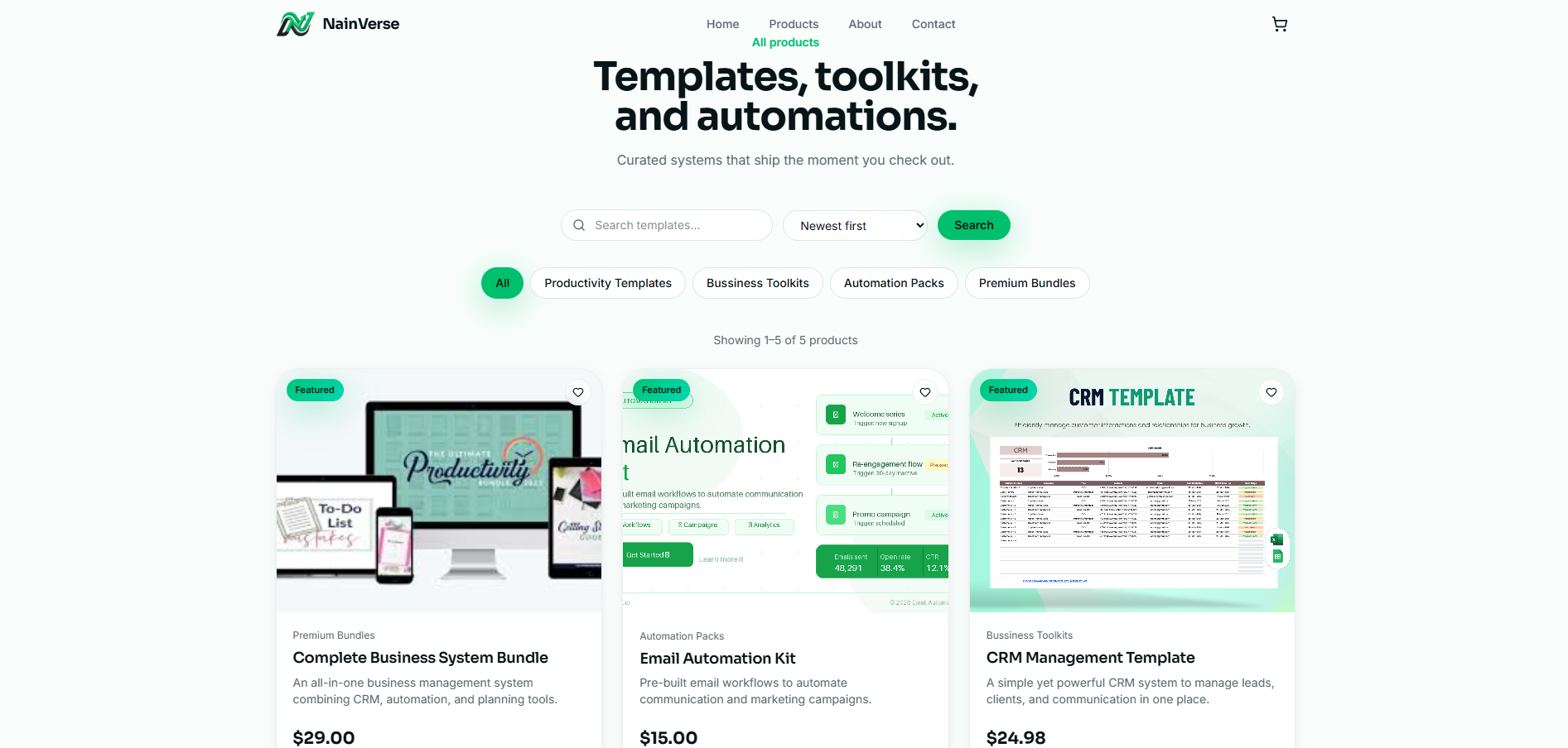 NainVerse — Productivity Templates & Business Automation Systems