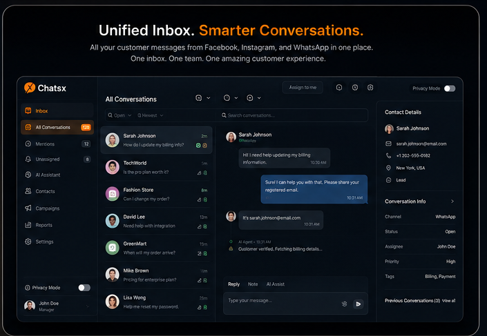 Chatsx AI Customer Support Platform